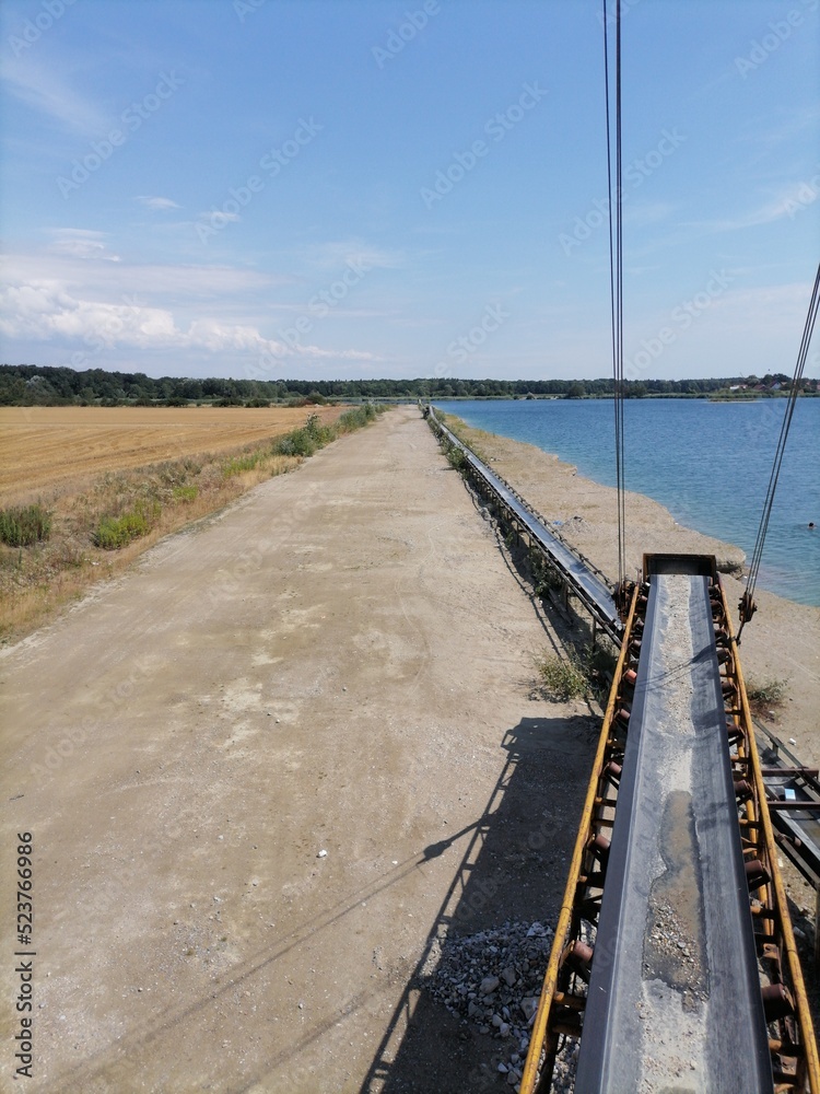 conveyor belt over the river