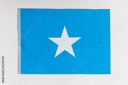 Somalia flag on white background photo