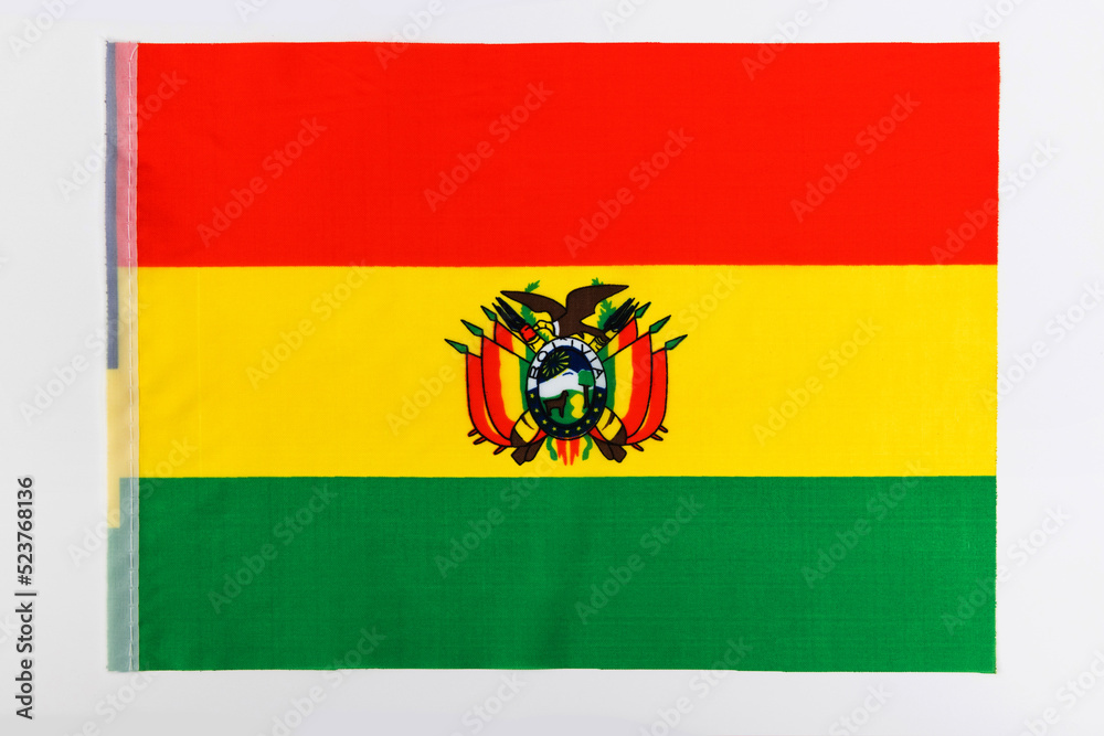 Obraz premium Bolivia flag on white background