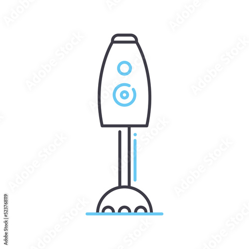 hand blender line icon, outline symbol, vector illustration, concept sign