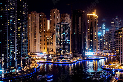 Photography city skyline at night