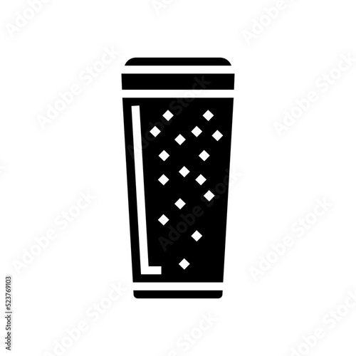 brown ales beer glass glyph icon vector illustration