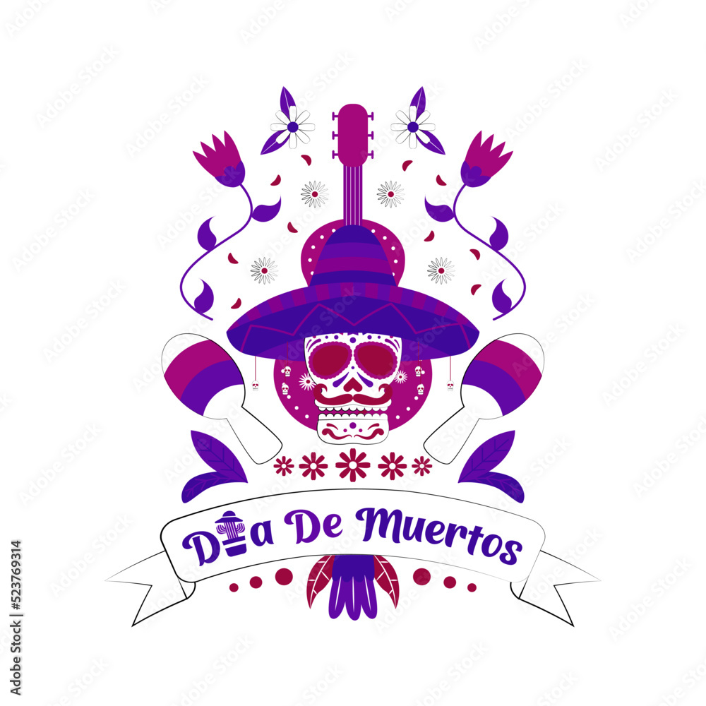 Dia De Muertos Mexican Holiday Background Design Dia De Muertos Mexican Holiday Background Design