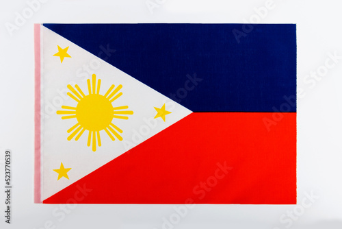 Philippine flag on white background