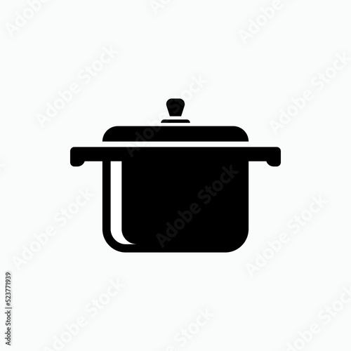 Cooking Pot Icon. Kitchen Utensil Symbol - Vector.