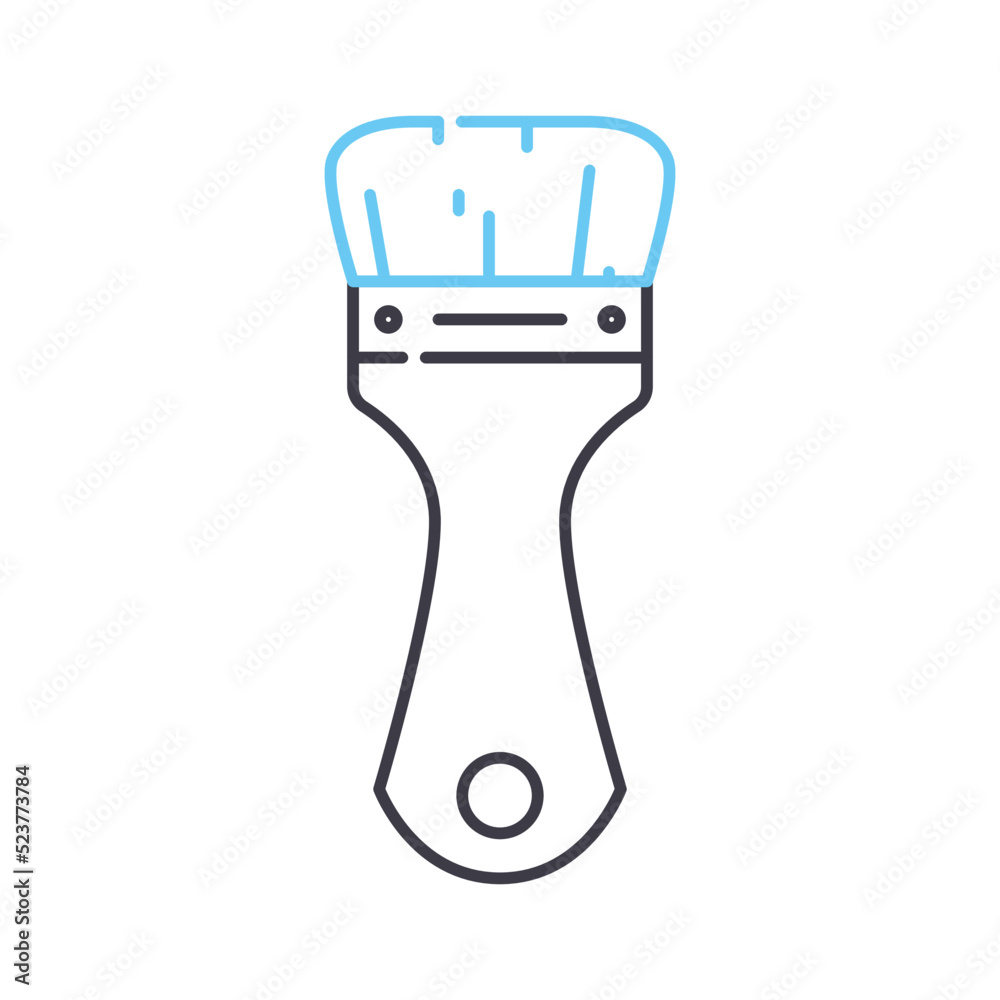 paint brushes line icon, outline symbol, vector illustration, concept sign paint brushes line icon, outline symbol, vector illustration, concept sign