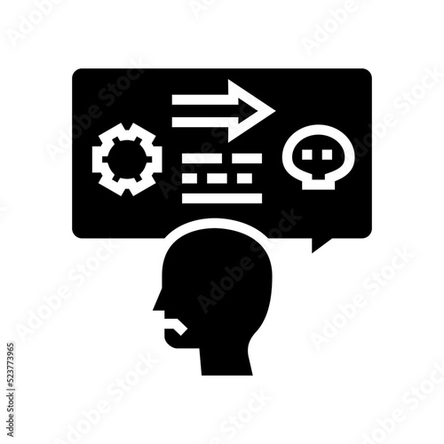 reactive aggression glyph icon vector illustration