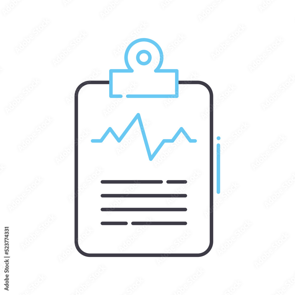 personal report line icon, outline symbol, vector illustration, concept sign personal report line icon, outline symbol, vector illustration, concept sign