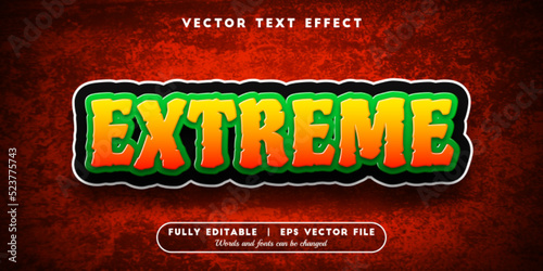 Text effects 3d extreme, editable text style