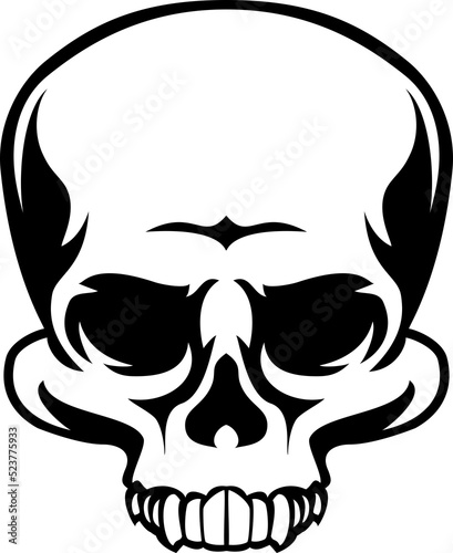 A human skull icon illustra...