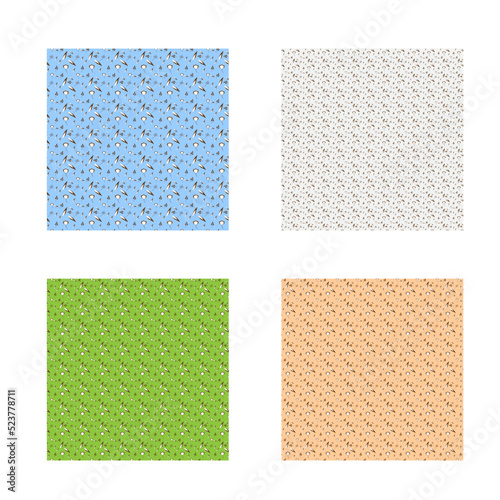 Floral seamless pattern editable vector.