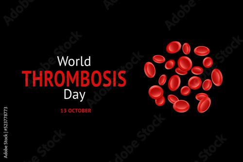 World Thrombosis Day 13 October. Design vector illustration with Thrombosis symbol photo