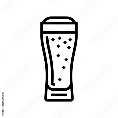 india pale ale beer glass line icon vector illustration