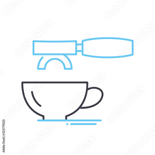 portafilter line icon, outline symbol, vector illustration, concept sign