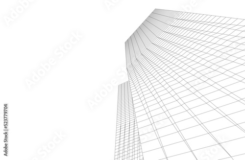 Modern architecture vector 3d illustration