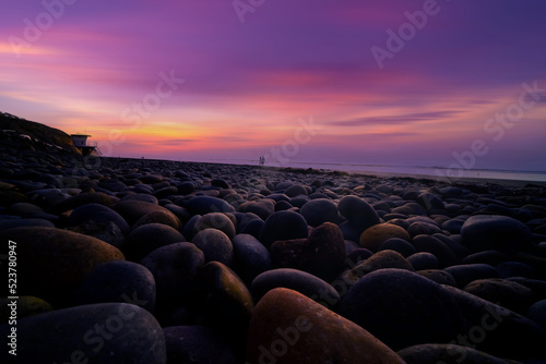 Sea beach sunset, San Diego, California, United States,