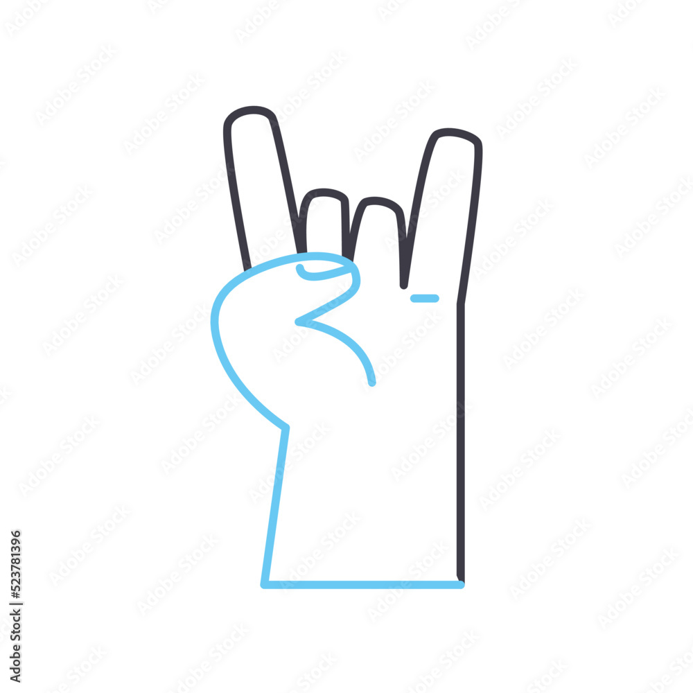 rock symbol line icon, outline symbol, vector illustration, concept sign rock symbol line icon, outline symbol, vector illustration, concept sign