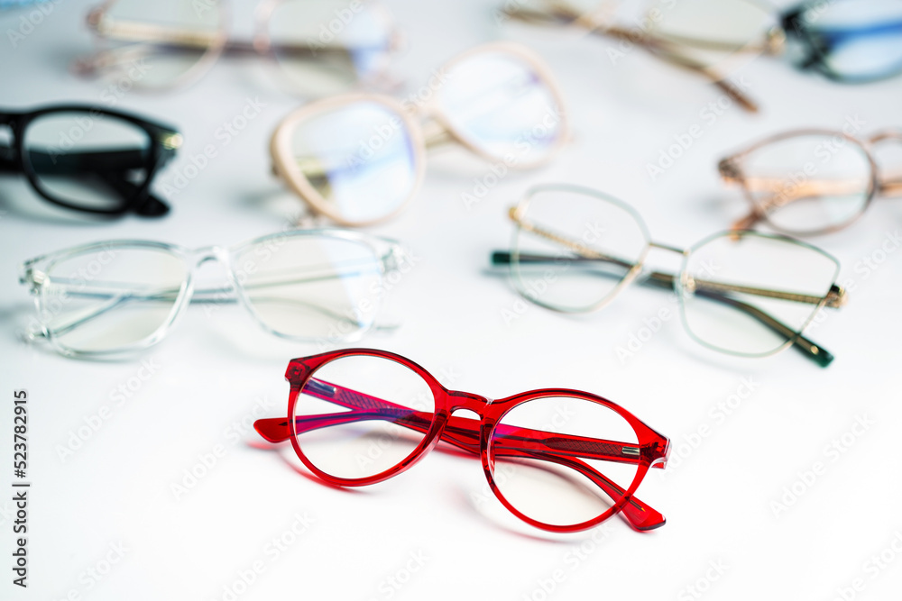 optical glasses in white background optical glasses in white background