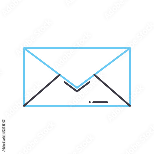 message line icon, outline symbol, vector illustration, concept sign