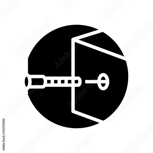 insert metal screw assembly furniture glyph icon vector illustration