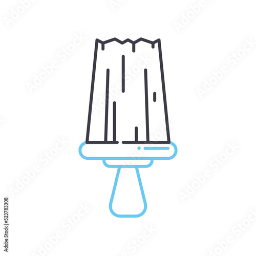 neck brush line icon, outline symbol, vector illustration, concept sign