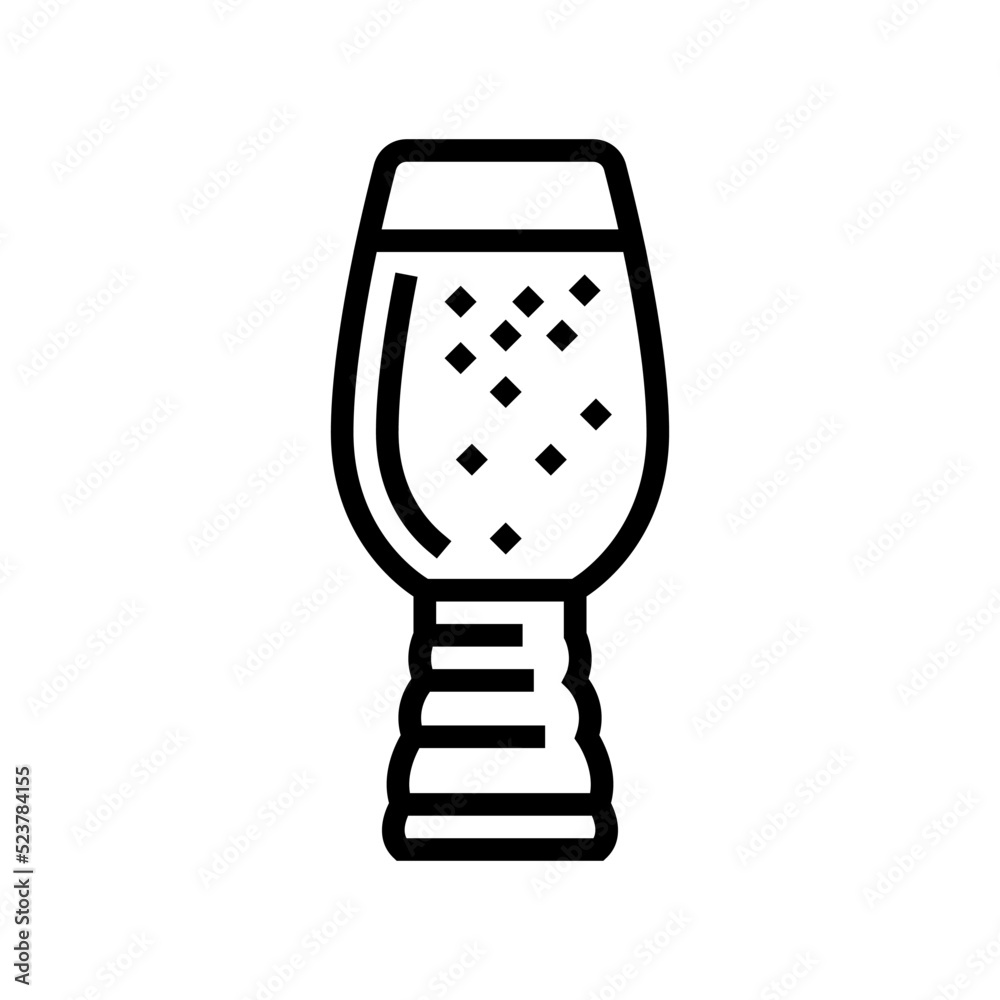 pale ale beer glass line icon vector illustration