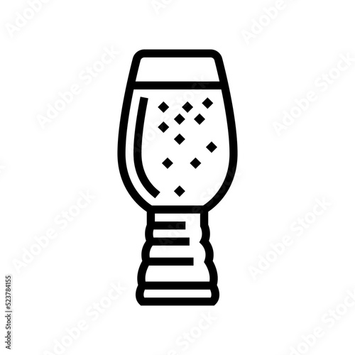 pale ale beer glass line icon vector illustration