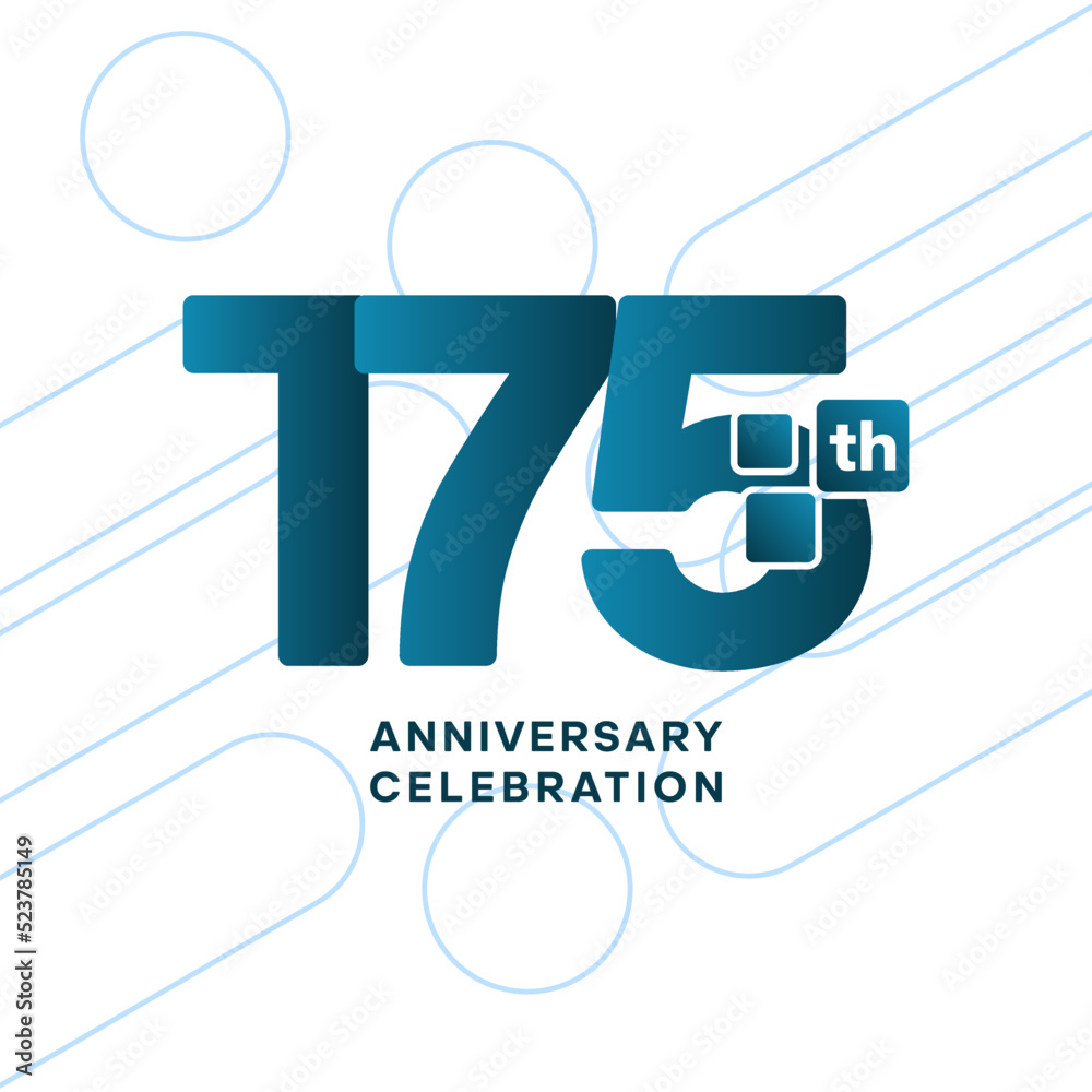 175th anniversary celebration logotype. Anniversary celebration template design, Vector illustrations.