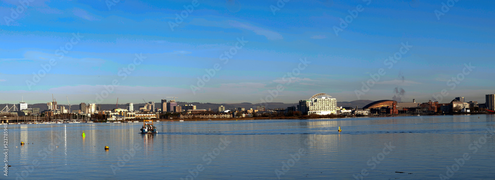 Panoramic view of Cardiff Bay