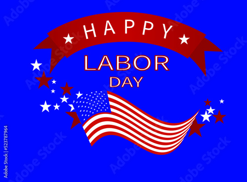 Happy Labor Day postcard poster banner advertising