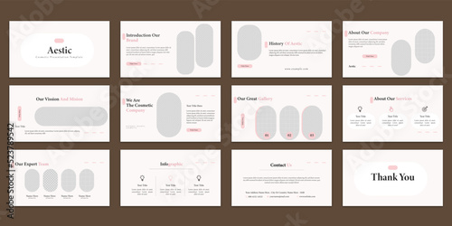 Cosmetics presentation layout 