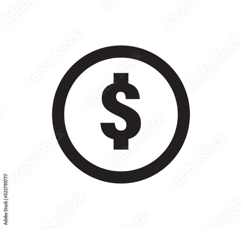 Wallpaper Mural Vector dollar bank note and coin. Dollar sign icon graphic design template. Torontodigital.ca