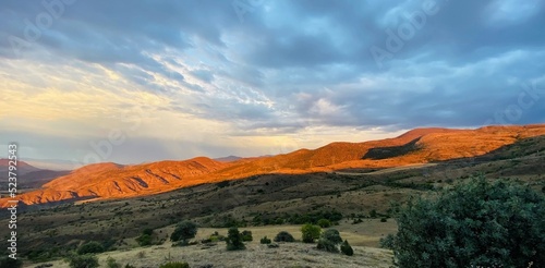 Fototapeta Naklejka Na Ścianę i Meble -  Sunset in the mountains ^ 2