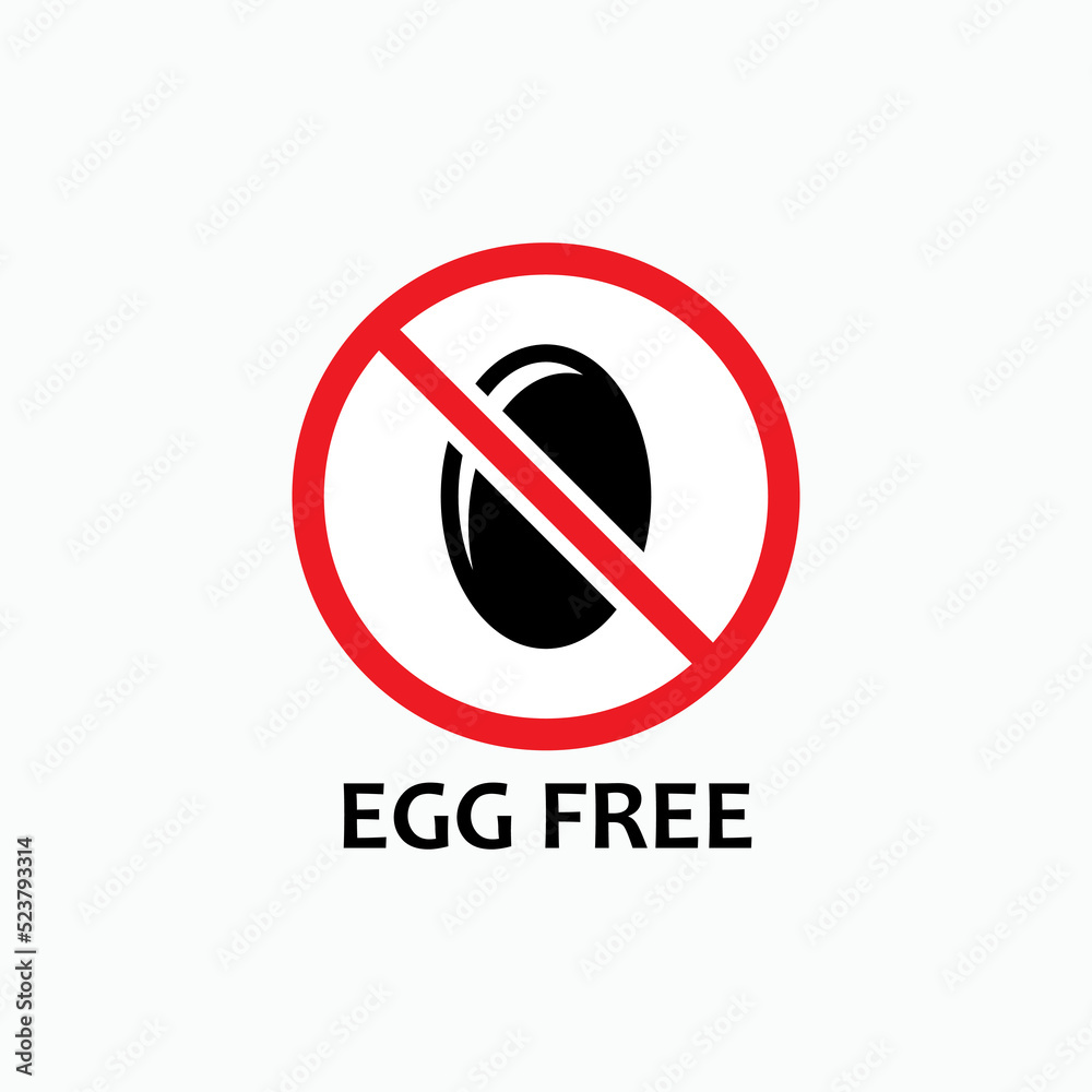 Egg Free Signs and Symbol - Vector. Egg Free Signs and Symbol - Vector.