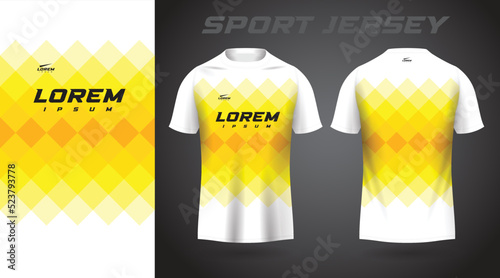 yellow t-shirt sport jersey design