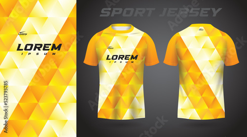 yellow t-shirt sport jersey design