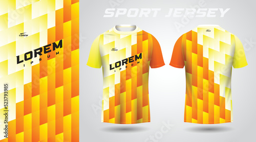 yellow t-shirt sport jersey design
