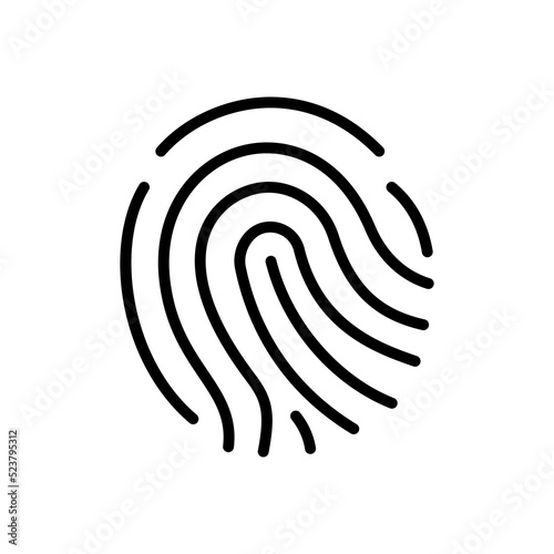 Fingerprint Icon. Finger Scanner, Secure Access, Unlock, Privacy, Identification. For Mobile Application, Web Design.