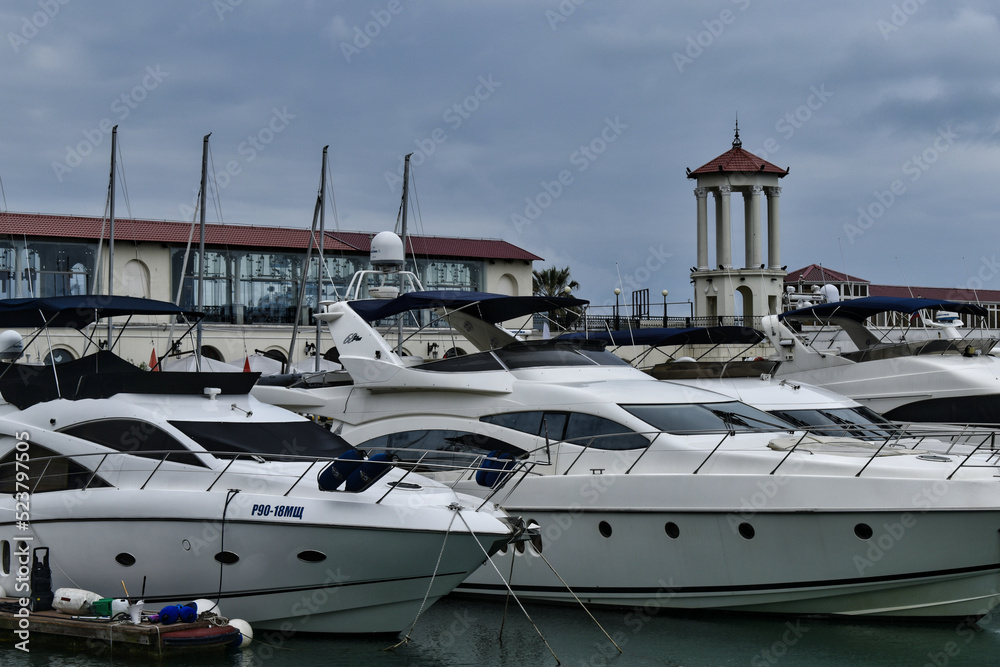 yachts in marina