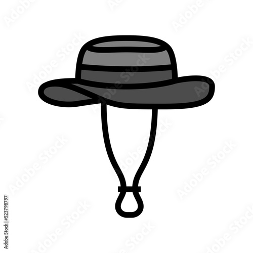 boonie hat cap color icon vector illustration