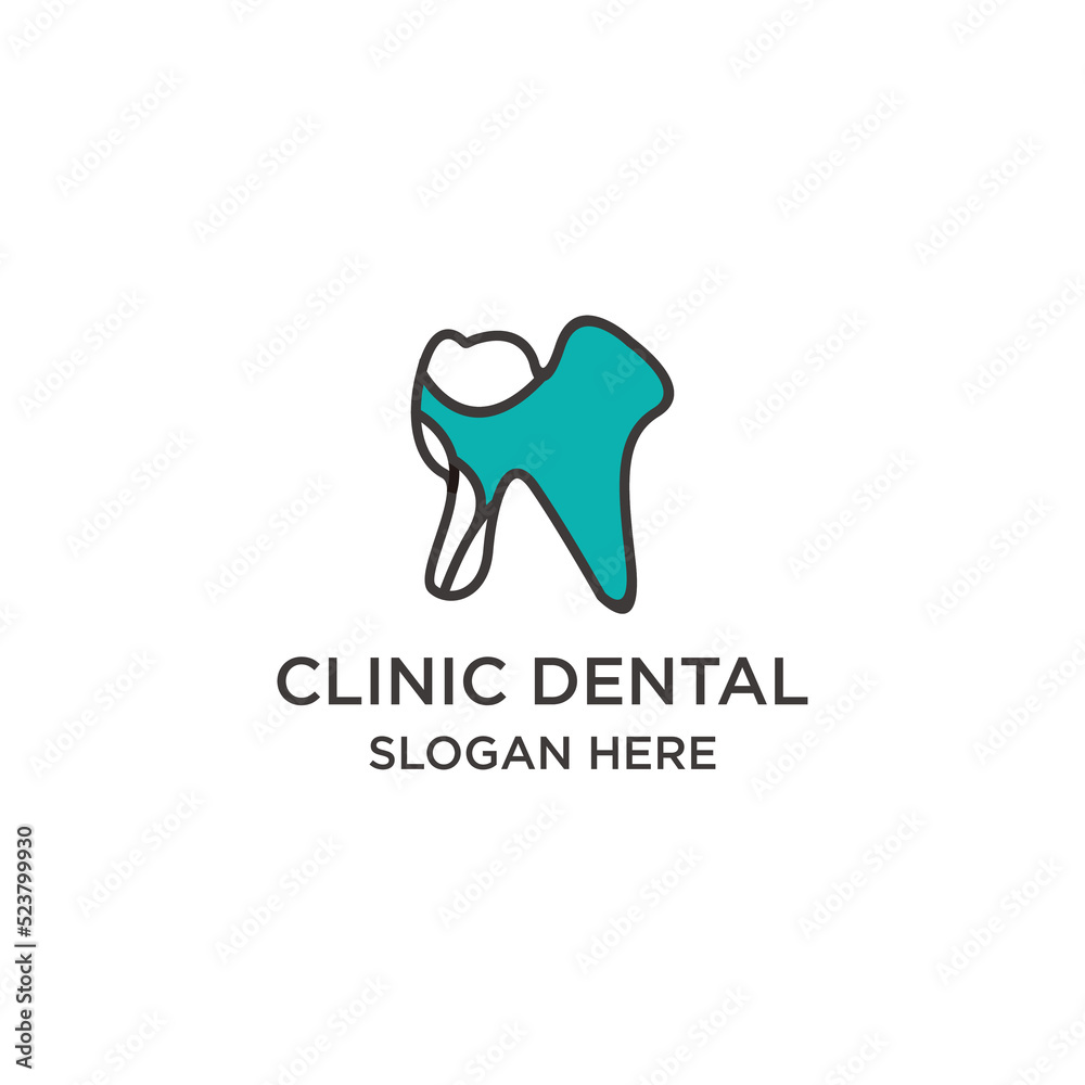 Clinic dental logo design icon template Clinic dental logo design icon template