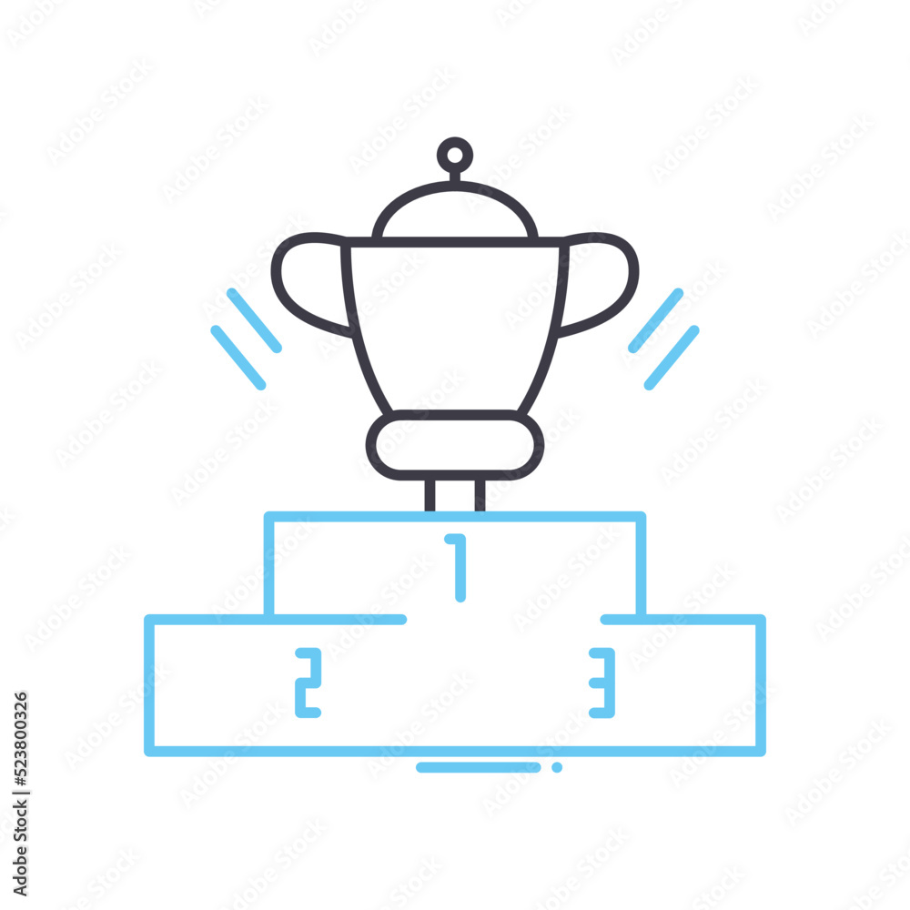 football cup line icon, outline symbol, vector illustration, concept sign football cup line icon, outline symbol, vector illustration, concept sign