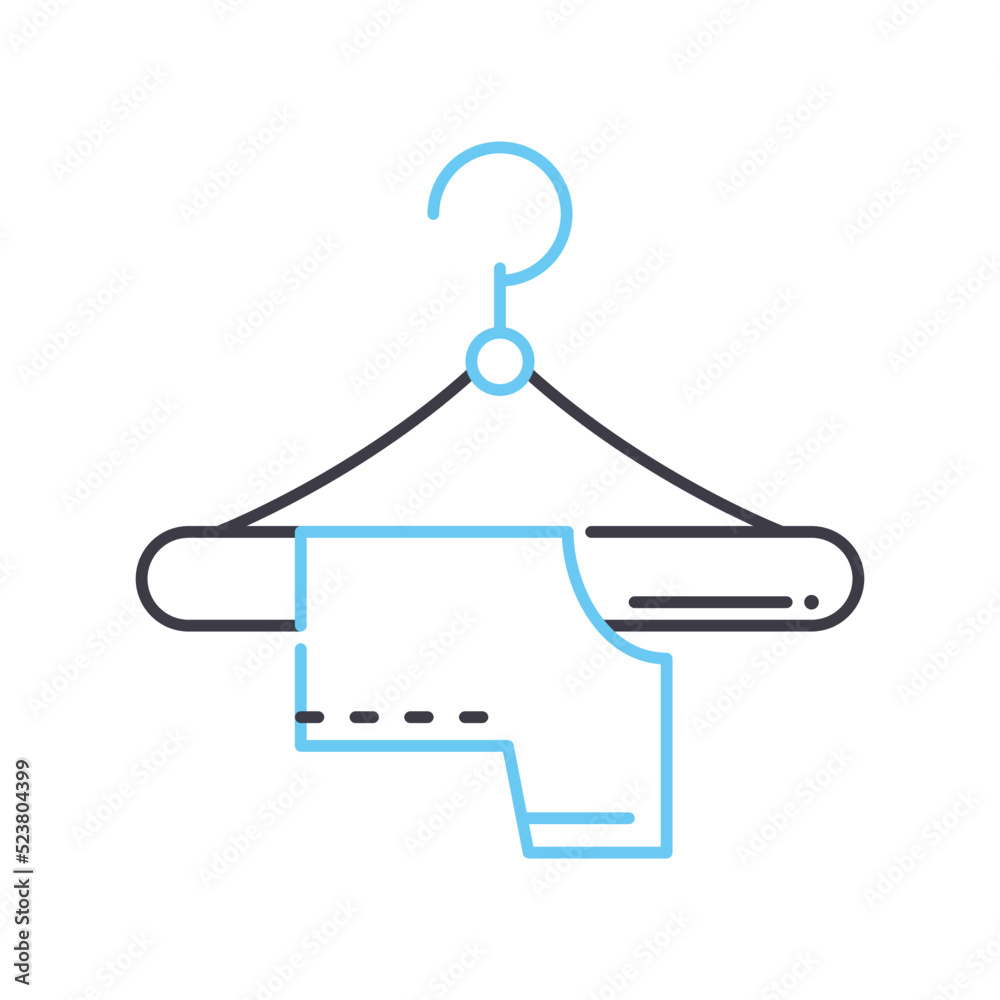 wardrobe hanger line icon, outline symbol, vector illustration, concept sign wardrobe hanger line icon, outline symbol, vector illustration, concept sign