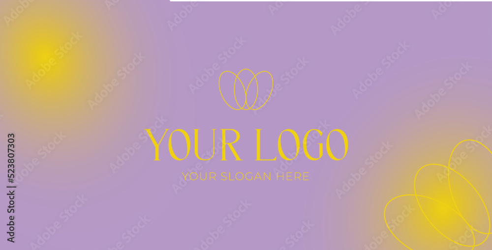 Purple and Yellow Flower Yoga Logo