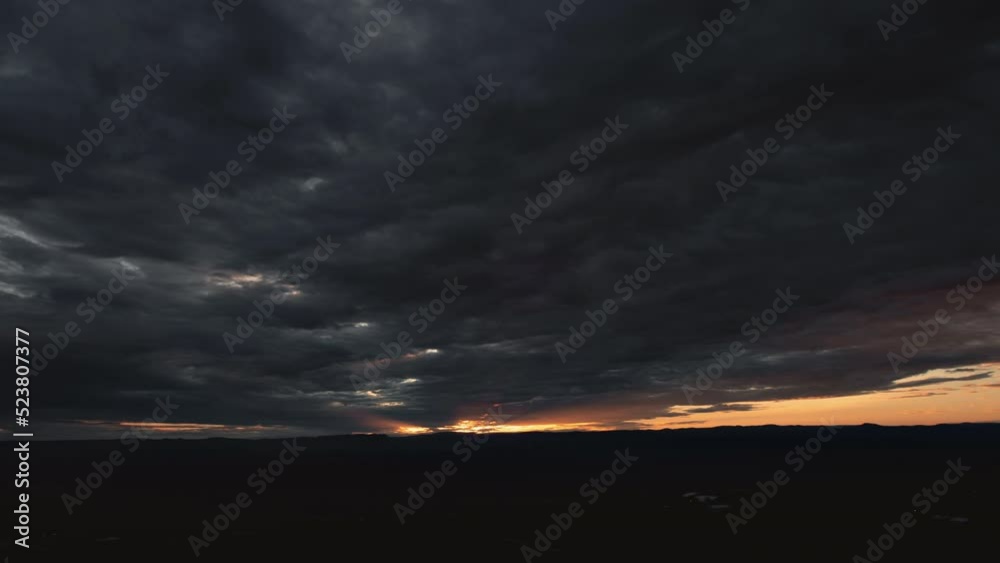 Brilliant Sunrise over the High Desert Timelapse Wide Shot Brilliant Sunrise over the High Desert Timelapse Wide Shot
