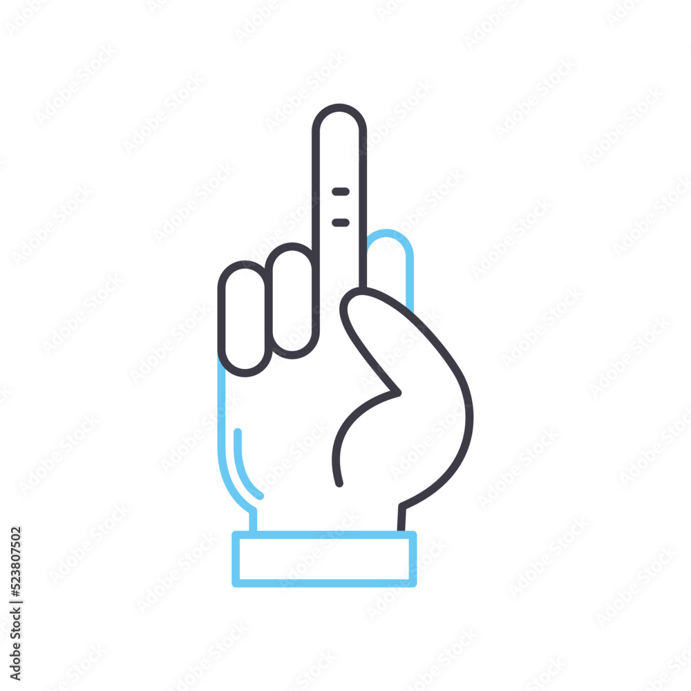 vulgar line icon, outline symbol, vector illustration, concept sign vulgar line icon, outline symbol, vector illustration, concept sign