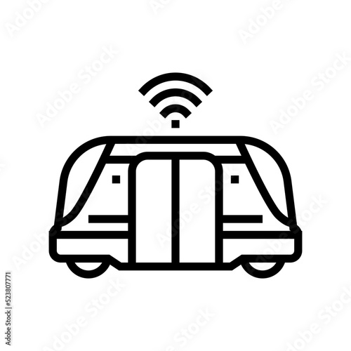 automated transport line icon vector illustration
