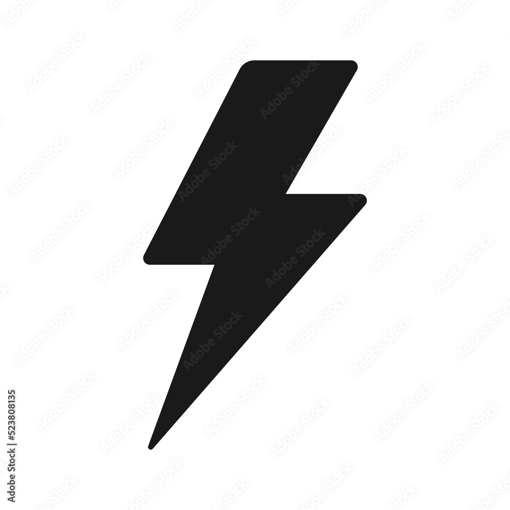 Energy lightning icon. Lightning, electric power Vector illustration Energy lightning icon. Lightning, electric power Vector illustration