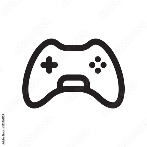 Game controller Outline gamepad icon. Minimal Gaming Symbol Vector illustration