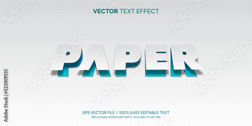 paper sticker style cut off editable text effect